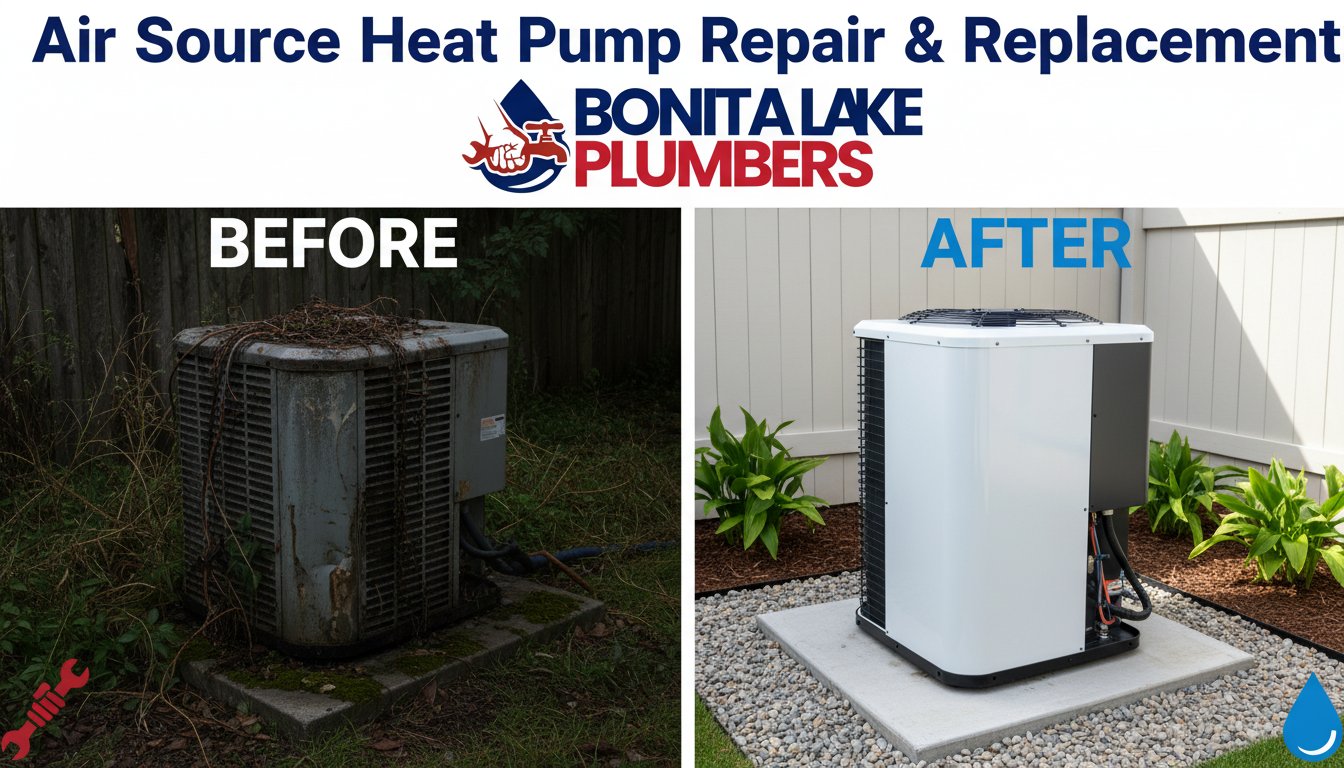 Air Source Heat Pump Repair and Replacement in Lakewood CO — Before and After by Bonita Lake Plumbers