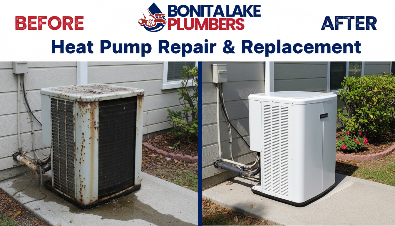 Heat Pump Repair and Replacement Lakewood CO — Before and After by Bonita Lake Plumbers
