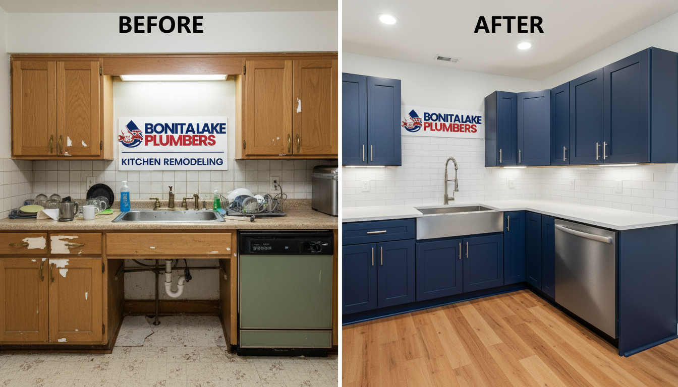 Kitchen Remodeling Lakewood CO - Before and After by Bonita Lake Plumbers