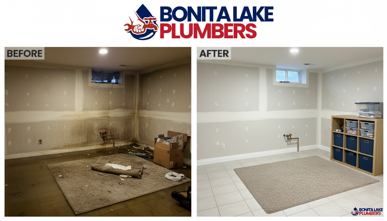 Water Damage Restoration Before and After in Lakewood CO — Bonita Lake Plumbers